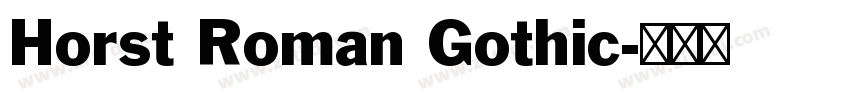 Horst Roman Gothic字体转换